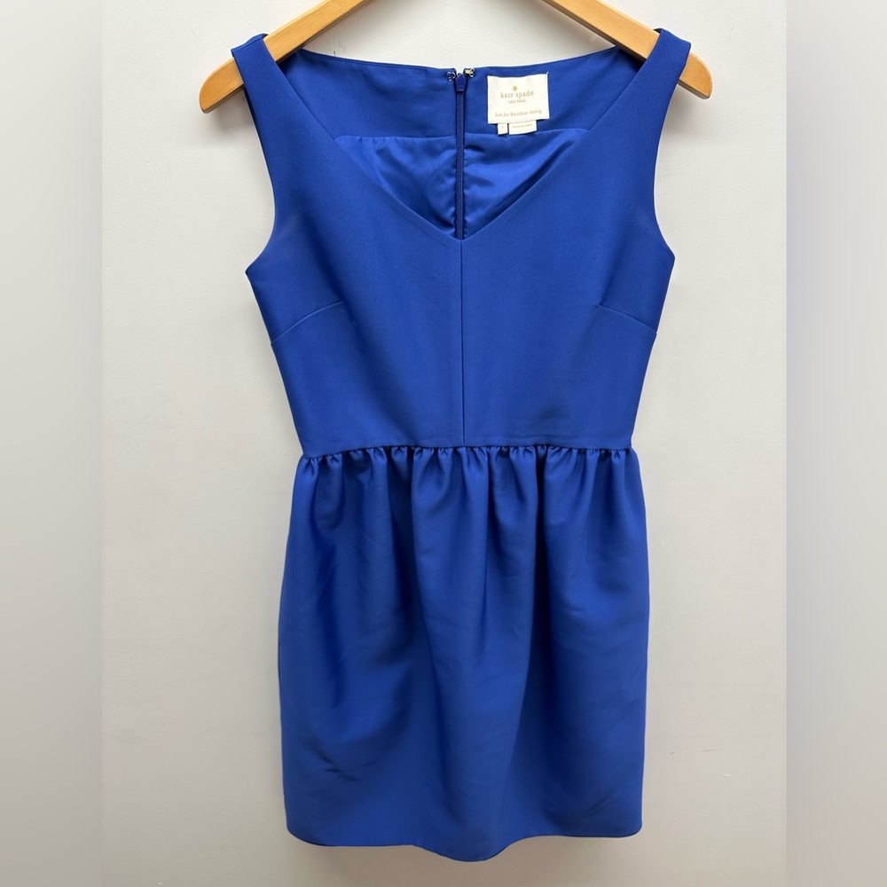Blue v neck Kate Spade dress.